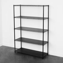 Load image into Gallery viewer, 18&quot; x 48&quot; x 72&quot; 5-Tier Wire Rack - Black