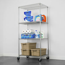 Load image into Gallery viewer, 24&quot; x 36&quot; x 72&quot; 4-Tier Wire Rack