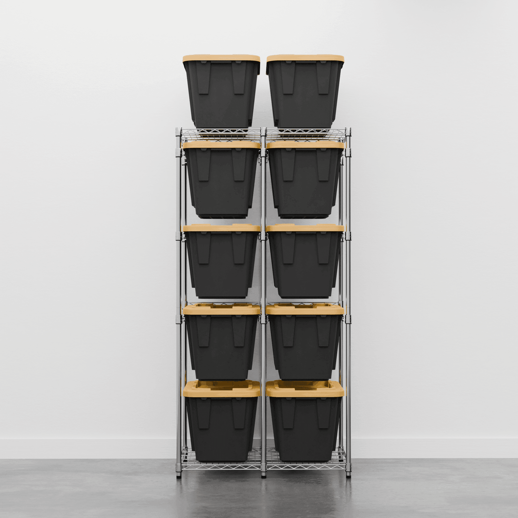 12 Gallon Storage Bin Rack with Bins