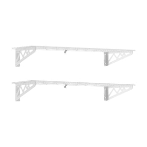 12" x 36" Wall Shelves (Two Pack with Hooks)