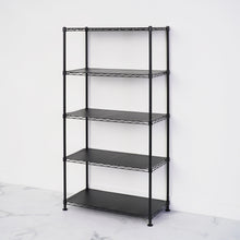 Load image into Gallery viewer, 14&quot; x 30&quot; x 60&quot; 5-Tier Wire Rack - Black