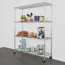 Load image into Gallery viewer, 18&quot; x 60&quot; x 72&quot; 4-Tier Wire Rack