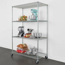 Load image into Gallery viewer, 24&quot; x 48&quot; x 72&quot; 4-Tier Wire Rack