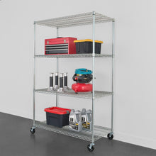 Load image into Gallery viewer, 24&quot; x 48&quot; x 72&quot; 4-Tier Wire Rack