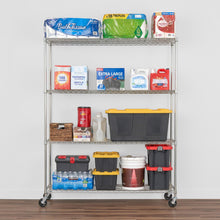 Load image into Gallery viewer, 18&quot; x 60&quot; x 72&quot; 4-Tier Wire Rack