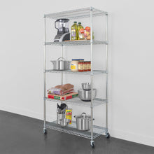 Load image into Gallery viewer, 18&quot; x 36&quot; x 72&quot; 5-Tier Wire Rack