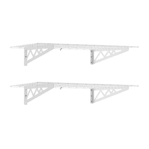 24" x 48" Wall Shelving (Two Pack with Hooks)