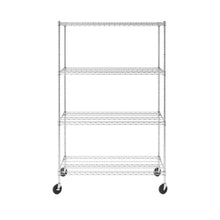 Load image into Gallery viewer, 24&quot; x 48&quot; x 72&quot; 4-Tier Wire Rack