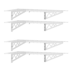 24" x 48" Wall Shelves Combo (Four Pack with Hooks)