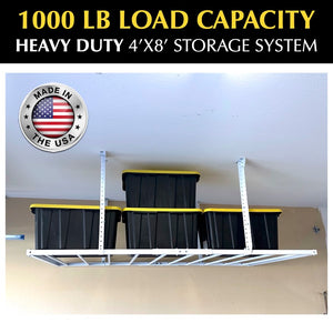 E-Z Garage Storage 1000 Lbs 4’x 8’ Overhead Rack