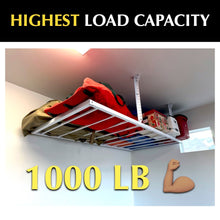 Load image into Gallery viewer, E-Z Garage Storage 1000 Lbs 4’x 8’ Overhead Rack