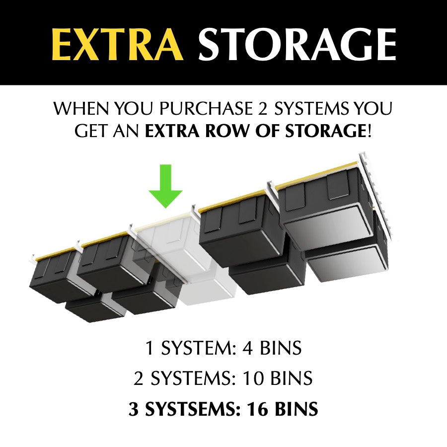 EZ Slide Tote Storage System - Overhead Garage Storage