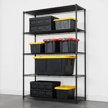 Load image into Gallery viewer, 18&quot; x 48&quot; x 72&quot; 5-Tier Wire Rack - Black