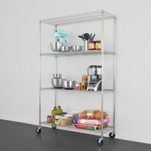 Load image into Gallery viewer, 18&quot; x 48&quot; x 72&quot; 4-Tier Wire Rack