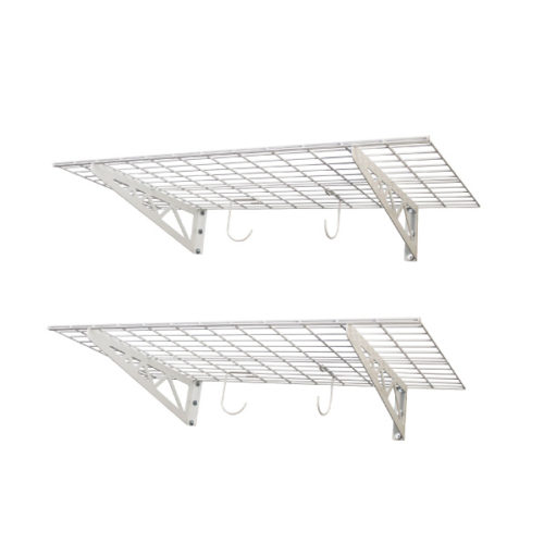 SafeRacks 18″ x 36″ Wall Shelves (Two Pack with Hooks) - My Sweet Garage