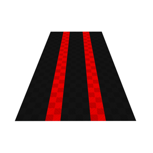 Ribtrax PRO 1-Car Garage Kit - Racing Stripes (Jet Black/Racing Red) - My Sweet Garage