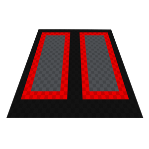 Ribtrax PRO 2-Car Garage Kit - Parking Pad (Jet Black/Racing Red/Slate Grey) - My Sweet Garage