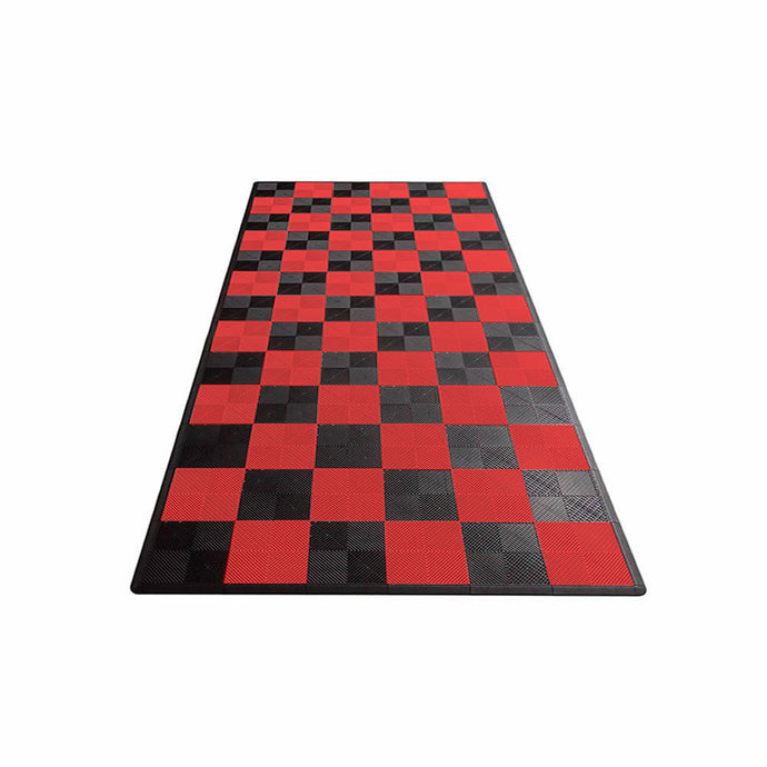 Ribtrax PRO Medium Mat Kit - Checkered (Jet Black/Racing Red) - My Sweet Garage