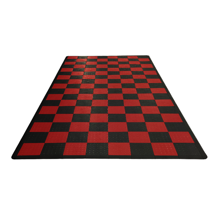 Diamondtrax HOME Medium Mat Kit - Checkered (Jet Black/Racing Red) - My Sweet Garage