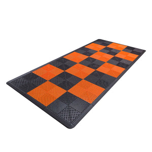 Ribtrax PRO Small Mat Kit - Checkered (Jet Black/Tropical Orange) - My Sweet Garage