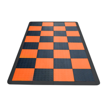 Load image into Gallery viewer, Diamondtrax HOME Small Mat Kit - Checkered (Jet Black/Tropical Orange) - My Sweet Garage