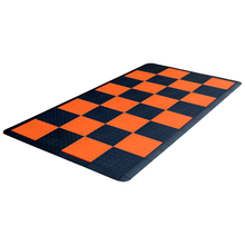 Load image into Gallery viewer, Diamondtrax HOME Small Mat Kit - Checkered (Jet Black/Tropical Orange) - My Sweet Garage