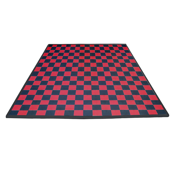 Diamondtrax HOME Large Mat Kit - Checkered (Jet Black/Racing Red) - My Sweet Garage